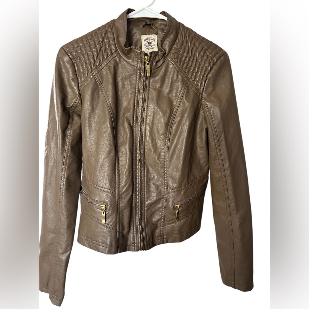 American Culture Brown Leather Jacket • NWT • Size: M